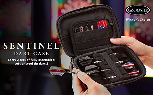 Casemaster Sentinel 6 Dart Case, Black Zipper - color: Black