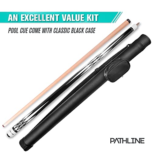 PLN Pool Cue Kit - 58 inch Canadian Maple Billiard Pool Stick and Hard Case - color: White, size: 18oz