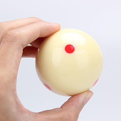 6 Red Dot & Red Cue Ball, AAA-Grade PRO Billiard Practice Training Que Ball - 2 1/4"