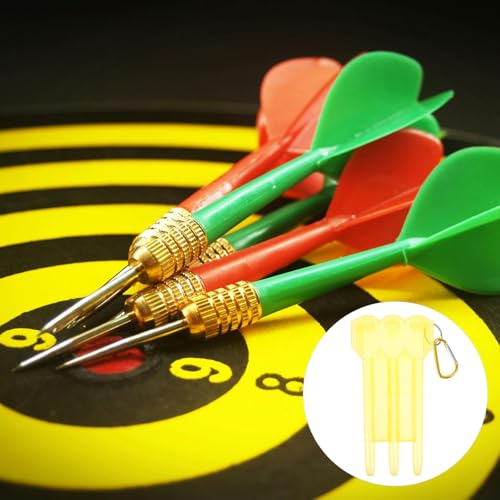 Totority Portable Hard Dart Case with Lockable Plastic Shell, Wear-resistant Carrying Box for Outdoor Darts Storage and Travel, Yellow