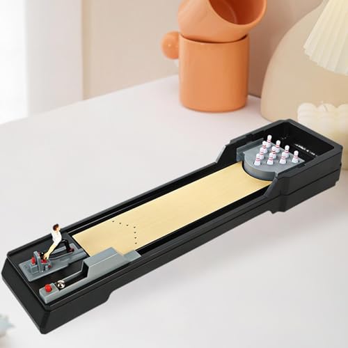 harayaa Tabletop Bowling Game Mini Bowling Set Compact Ideal Gift Relax Arcade Desktop