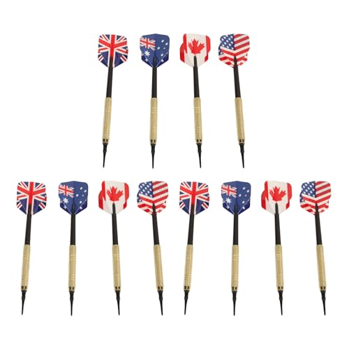 Soft Tip Darts Set with 50 Tips 12 Flights Shafts Barrels Darts Plastic for Electronic Board