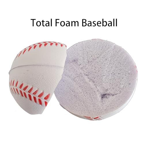 Soft Foam Baseballs Practice Training Ball for Beginners Squeeze Ball Safe Throwing Catching Batting - color: 2 White Foam Baseballs