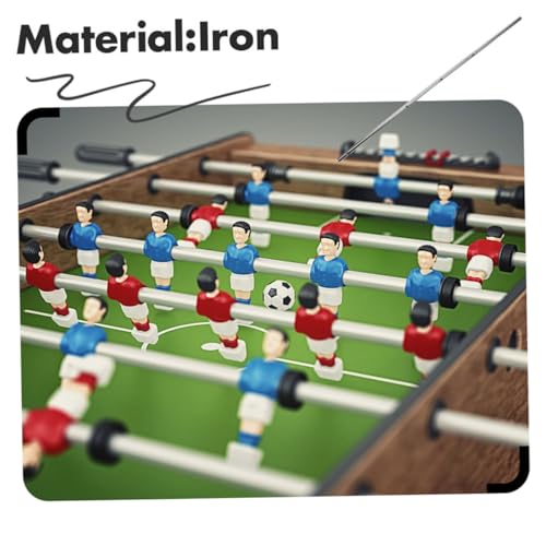 Zerodeko 2pcs Foosball Table Iron Rod Replacement Poles with Comfortable Grip for Table Soccer Football Machine Parts Operation Handles