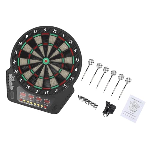 27 Game Modes Digital Electronic Dart Board, Ton Machine Electronic Dart Board with 11.6" LED Display, 243 Variants Soft Tip Dartboard for 16 Players, Voice Scoring, Soft Tip Darts