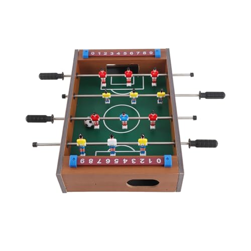 Foosball Table, Compact Portable Size Tabletop Foosball Mini Soccer Game with 2 Balls 4 Player Rows for Kids Family Interactive Play