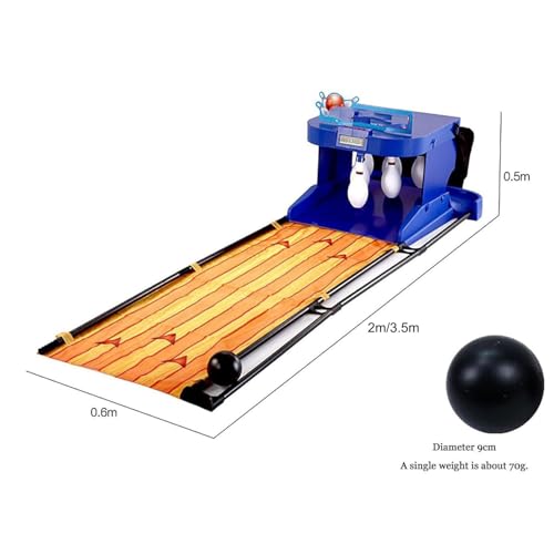 Electronic Bowling Alley Game with LED Electronic Scoreboard, Indoor Bowling Ball Sports Game Console with Automatic Reset, Simulation Sound Effect, for Children and Adults,3.5m - size: 3.5m
