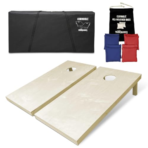 State Flag Solid Wood Regulation Cornhole Set 4 Feet x 2 Feet Includes Set of 8 Bags and Carrying Case with Optional LED Lights and Lamination - style: Florida