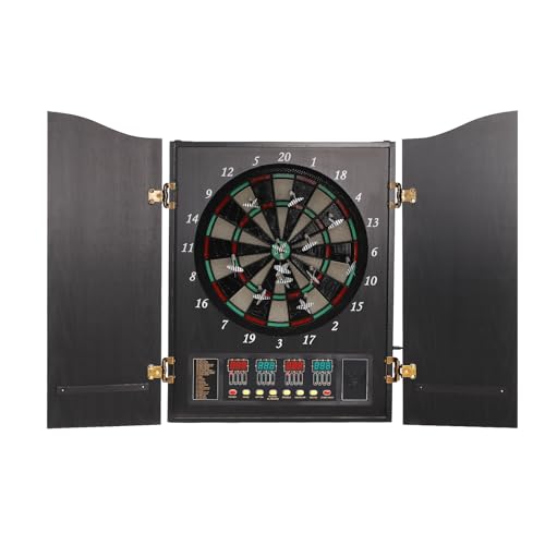 Electronic Dart Machine,Dartboard,27 Main Game,243 Game Variations,Up to 16 Players,for Family Office Pub - color: Black