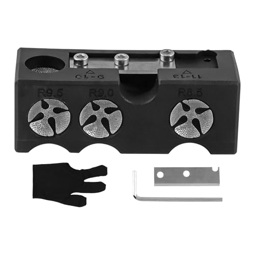 11-in-1 Pool Cue Tip Shaper, Upgraded Billiard Tool with Spare Blade & Wrench, Durable Table Accessories for Repair and Shaping Cue Tips