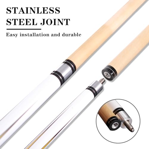 Canadian Maple Pool Cue Sticks (10mm/11.5mm/13mm), 58" 2-Piece Pool Sticks with Low Deflection Shaft,Billiard Sticks for Home, Bar, and Tournament Play - color: 11.5mm with case