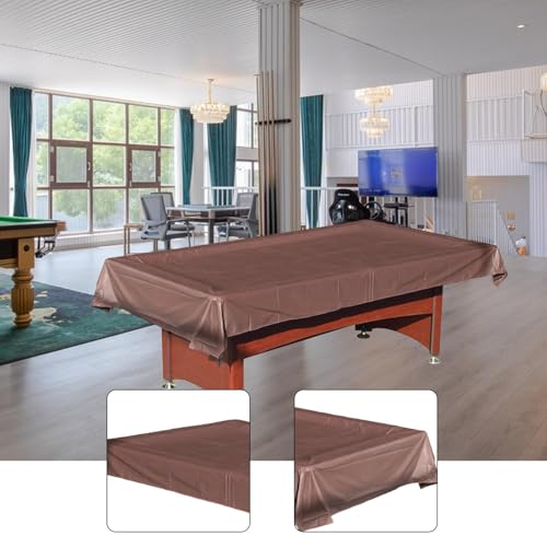 Pool Table Cover Waterproof Heavy Duty Protector, 256cmx155cm (100.8"x61") PVC Lightweight Tearproof Dustproof Cover for Billiard Snooker Tables