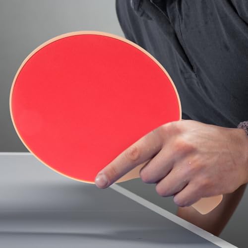 Outdoor Table Tennis Set Plastic Elastic Ping Pong Paddles Long Handle and 2 Yellow Balls for Recreational Outdoor Play