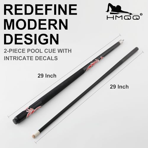 HMQQ 58" 2-Piece Fiberglass Graphite Composite Billiard Pool Cue Sticks (Several Colors Available, Weight from 19oz 21oz) - color: Blue, style: 21oz