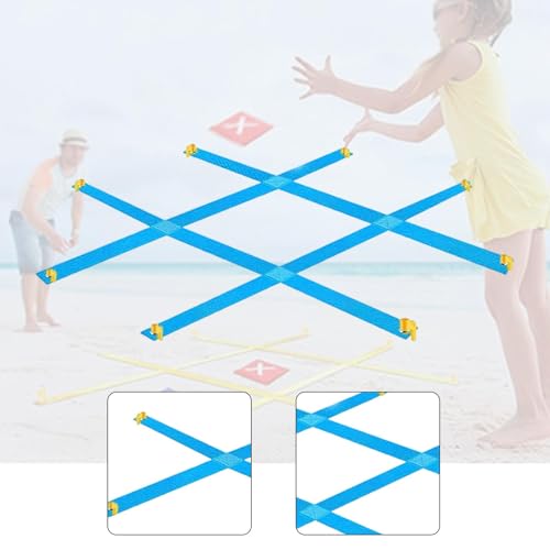 Bag Toss Game Giant Tac Toe Outdoor Toss Game Set Large Throwing Target Game Nylon Feature Suitable for Lawn Parties Outdoor, Blue A - color: Blue a