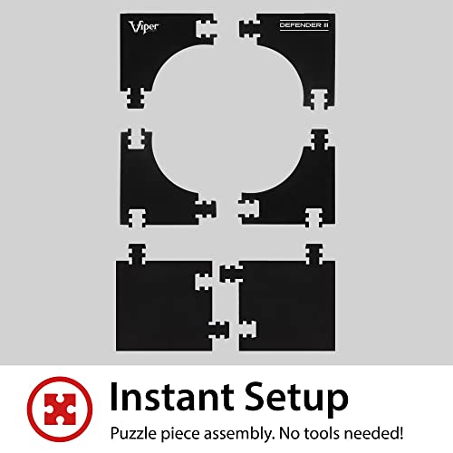 Viper Defender III Backboard & Sisal/Bristle Steel Tip Dartboard Bundle - style: Standard