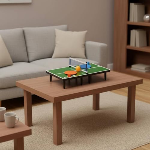Generic Mini Table Tennis Set Social Play Mini Table Tennis Compact Indoor Toy for Tabletop
