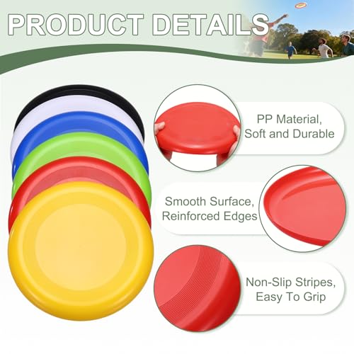 Soft Flying Disc, Sports Flying Discs All Ages Outdoor Flying Disc Training Playing Lightweight Durable - color: White/Yellow/Red/Green/Blue/Black