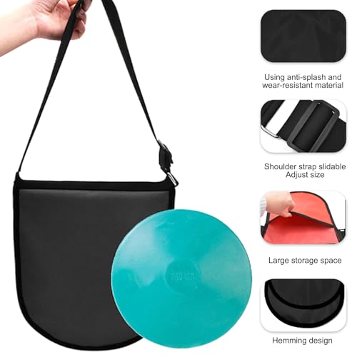 Shot Put Bag with 2 Pocket Heavy Duty Discus Carrier Tote/Shoulder Discus Bag with Adjustable Strap & Fine Edge Splash Proof Oxford Shot Put and