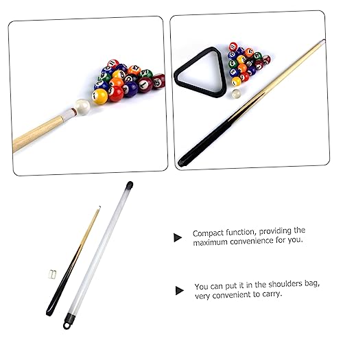 KICHOUSE Short Pool for Boys and Girls Billiard and Girls Pool Stick Made of Wood Easy to Use and Fun