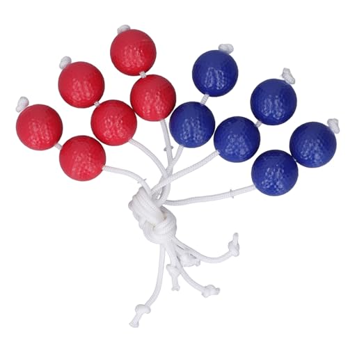 Golf Ladder Toss Balls Set – 3 Red + 3 Blue Bolas for Lawn, Yard, Beach & Backyard Games