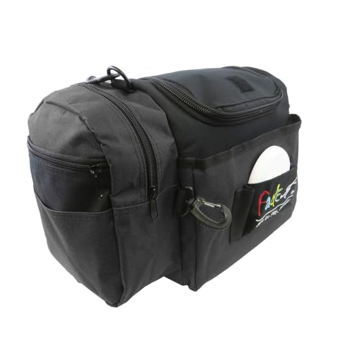 Fade Crunch Disc Golf Bag – Compact, Durable, and Lightweight Disc Storage - color: Black