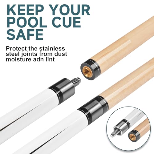 HomeSeason Pool Cue Stick 58" Billiard Cue Sticks Professional Low Deflection Pool Sticks - color: 21oz with bag