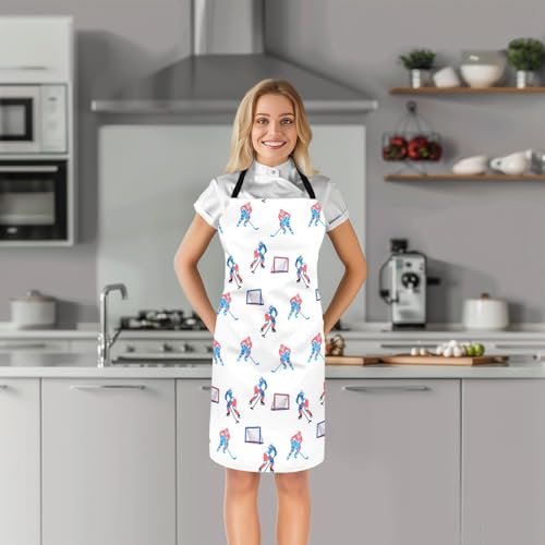 Manfei Ball Sports Kids Kitchen Apron - color: White Blue