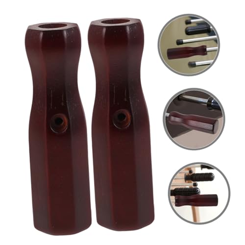2pcs Wooden Foosball Handle Grips Octagonal Table Soccer Replacement Handles Control Enhancing Accessories for Family Game Table Football Rods Replacement