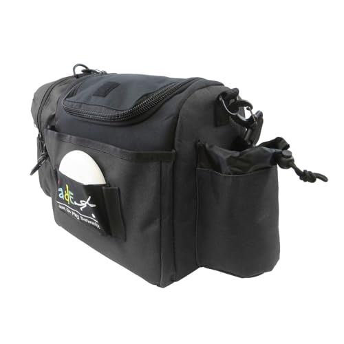 Fade Crunch Disc Golf Bag – Compact, Durable, and Lightweight Disc Storage - color: Black