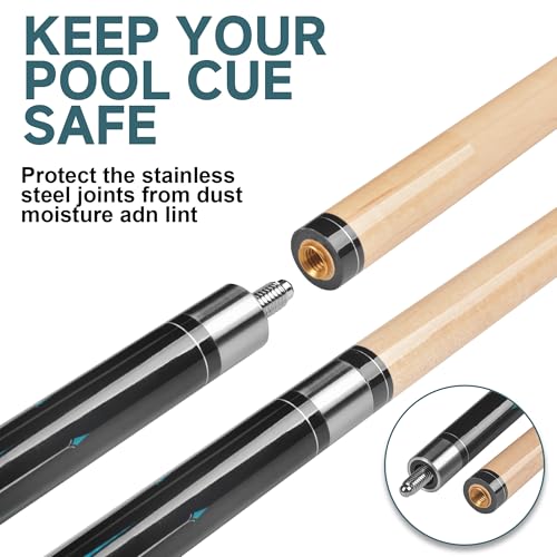 HomeSeason Pool Cue Stick 58" Billiard Cue Sticks Professional Low Deflection Pool Sticks - color: 20oz with bag