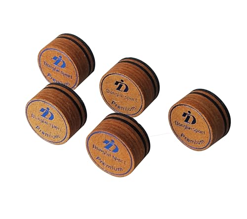 5PCS Packed Premium Laminated Billiard Cue Tips, Laminated Pool Cue Tips, Max Grip Power Cue Tips - size: M Hardness
