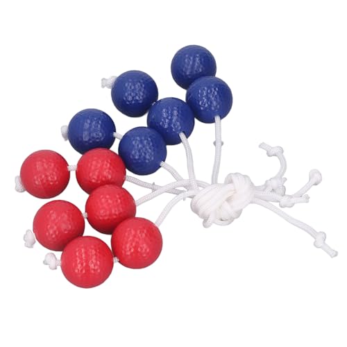 Golf Ladder Toss Balls Set – 3 Red + 3 Blue Bolas for Lawn, Yard, Beach & Backyard Games