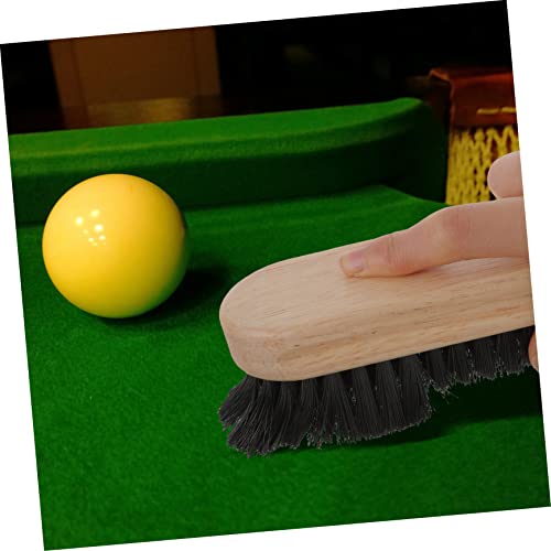 BESPORTBLE 2pcs Pool Table Cleaning Brush Set Wooden Billiards Table Dust Removal Tool Multi-Purpose Rail Surface Cleaner Compact Design for Efficient Maintenance