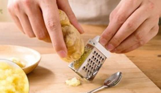 Mini Grater, Stainless Steel Cheese Ginger Vegetable Spices Small Grater for Kitchen (Dark Green)