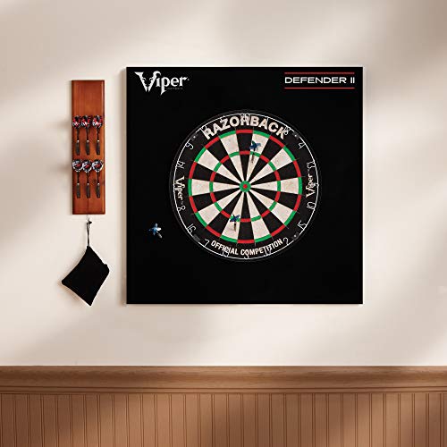 Viper Defender II Backboard & Sisal/Bristle Steel Tip Dartboard Bundle - style: Premium