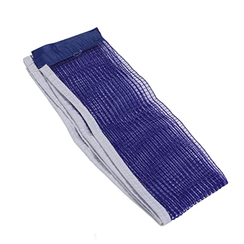 Table Tennis Net Pingpong Net Replacement, Durable Portable Blue Polyester Net with Iron Brackets for Office Table Family Dining Table Classroom Desk