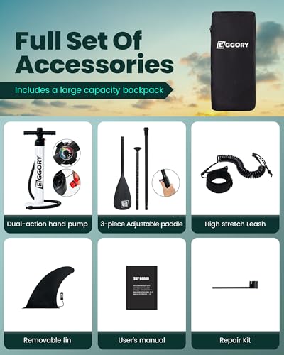 Inflatable Paddle Board,Stand Up Paddle Board Set, Extra Wide SUP Board with Removable Fin, Floating Paddle, Hand Pump, Waterproof Phone Pouch,Traveling Board - color: E green