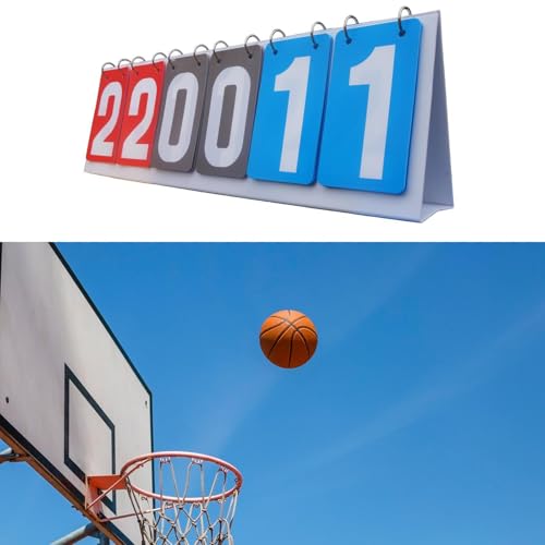 Scoreboard Score Counter Lightweight Competition Table Score Flipper Score Keeper for P.E Classroom Activities Basketball