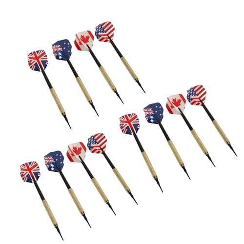 Soft Tip Darts Set, 50 Extra Tips 12 Flights Shafts Barrels Easy to Replace, for Electronic Board with Plastic Steel Material