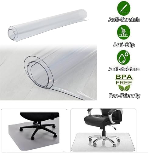 Low Pile Carpet Protector/Rugs Protect Runners Cover,Gaming Computer Rolling Chair Tile Pad/Heavy Duty Vinyl Plank Flooring Mat - Plastic Clear(60cmX140cm/24 X56) - size: 4'8" x 2' (Bear)