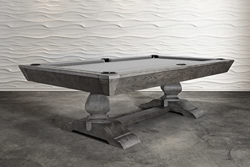 Nixon Billiards - Birdy Slate Billiard Pool Table- Grayson Grey - 7ft and 8ft - Whiteglove - size: 8FT WG installation (Yes), style: Dining Suite