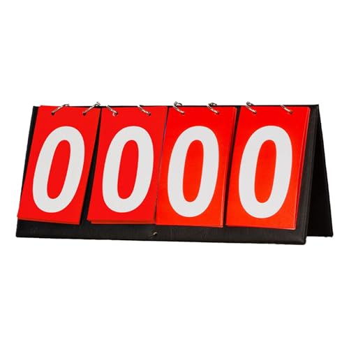 Tabletop Flip Scoreboard 4 Digits Portable Multifunctional Sports Scoreboard for Soccer Volleyball Basketball