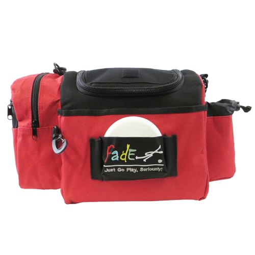 Fade Crunch Disc Golf Bag – Durable, Compact, and Perfect for All Skill Levels, from Beginners to Night Round Players – Shoulder Strap Bag (Red)
