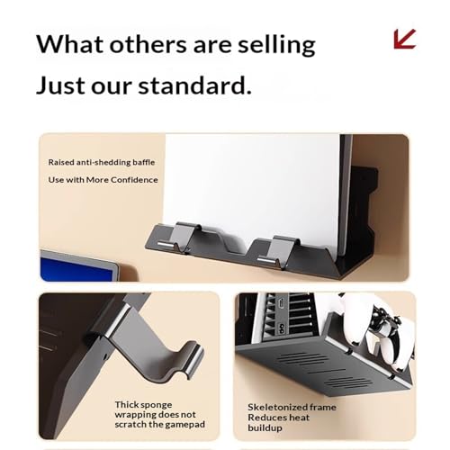 Wall Mounted Controller Heat Dissipation Storage Rack Space Saving Organization Stand for Games Accessories Space Saving Controller Rack
