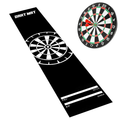 Dart Board Mat - Darts Mat,Heavy Duty Non-Slip Rubber Floor Protection Pad | Non Slip Carpet Darts for Game Room Recreation Center Sports Club Office Basement, - color: Aqua