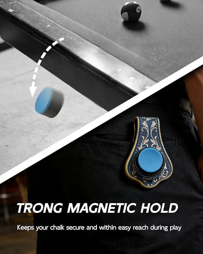 CRICAL Portable Magnetic Pool Chalk Holder Square Chalk Cube Holder Billiard Cue Accessory Gift Idea - color: CL- Chalk Holder Black Pink-Chalk