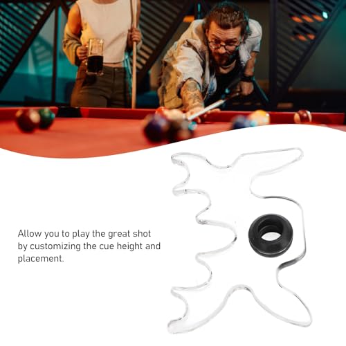 Drfeify Clear Acrylic Pool Billiard Cue Bridge Head, Pool Stick Holder Snooker Nine Ball Billiard Pool Cue Accessory for Pool Table
