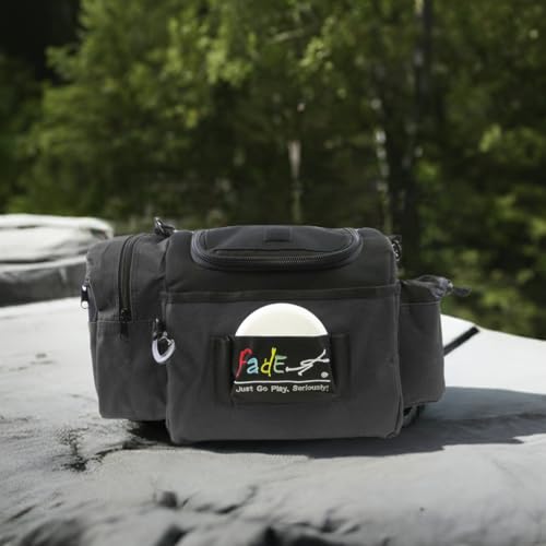 Fade Crunch Disc Golf Bag – Compact, Durable, and Lightweight Disc Storage - color: Black