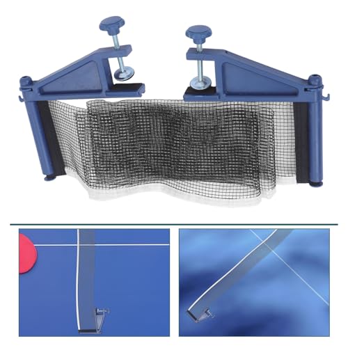 Luxshiny Retractable Table Tennis Net and Post Set Thickened Mesh with Clamps for Indoor Outdoor Use Portable Table Tennis Net Quick Assembly Stable Practice Enjoyment
